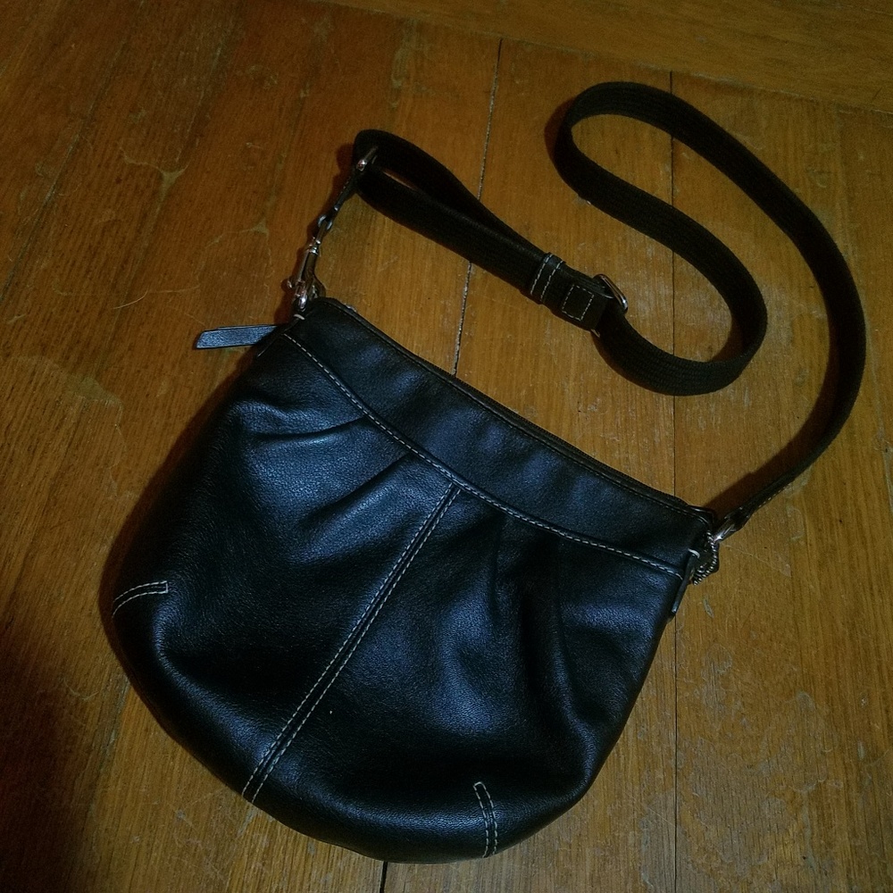 Coach Black Leather Small Handbag Bag Purse